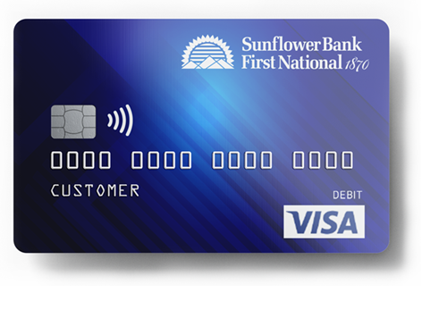 Sunflower Bank Blue Visa Card