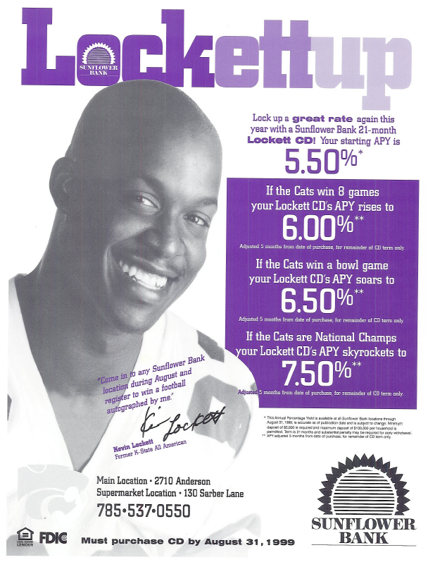Lockettup CD advertisement from Sunflower Bank from 1999