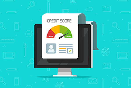 stock image of credit score