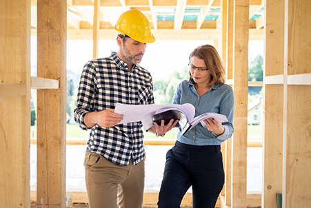 couple doing construction
