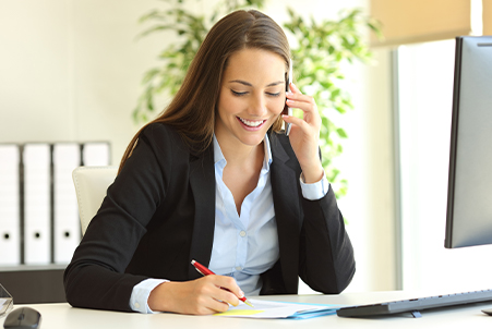 woman working