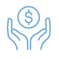 hands holding coin