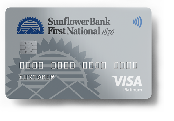 Gray Sunflower Bank Visa Card