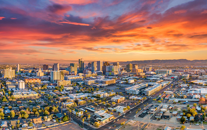 Phoenix Arizona Skyline at sunset