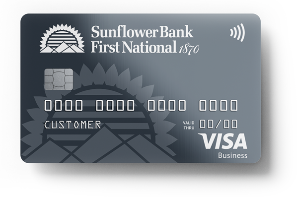 Silver Sunflower Bank Visa Card