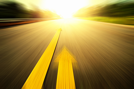 road with arrow