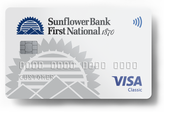 White Sunflower Bank Visa Card