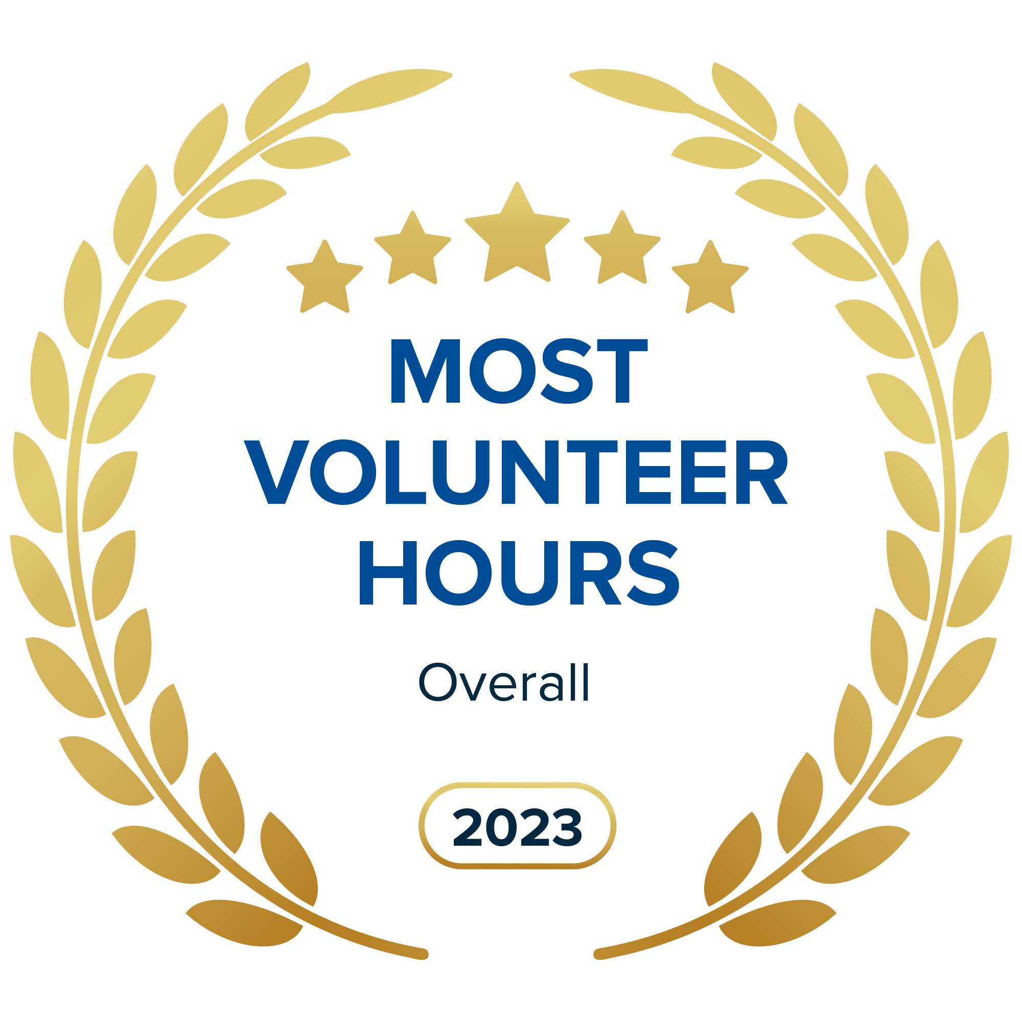 2023 Volunteer Awards Most Volunteer Hours