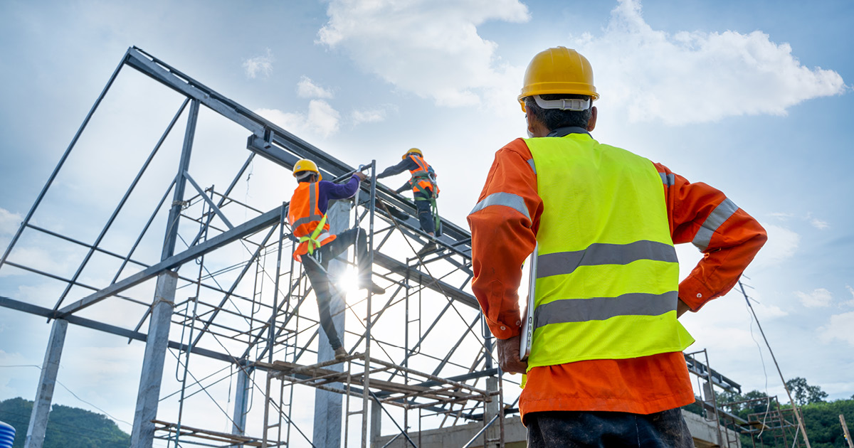 construction team on site