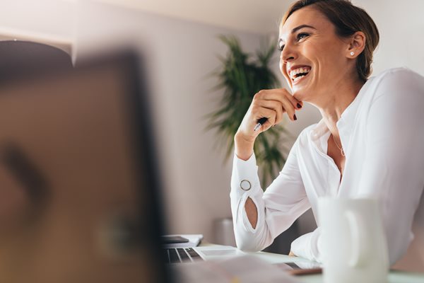 woman smiling